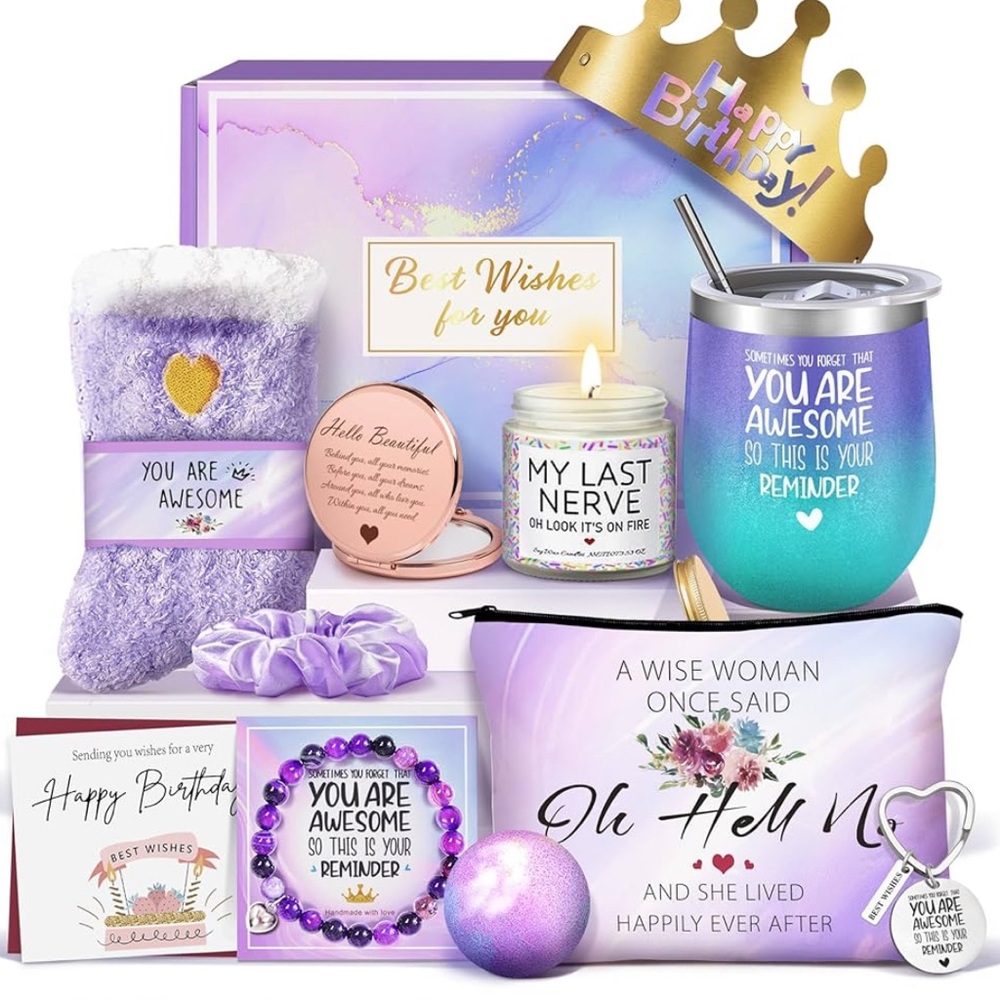 You Are Awesome Gift Set - Purple and Gold